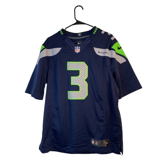 Nike NFL Seattle Seahawks Russell Wilson Jersey M 8693 NWOT Navy Sewn - Picture 6 of 8